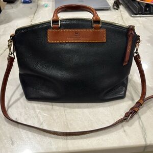 Dooney & Bourke Black Pebbled Leather Dillen Leather Satchel Shoulder/ Hand Bag